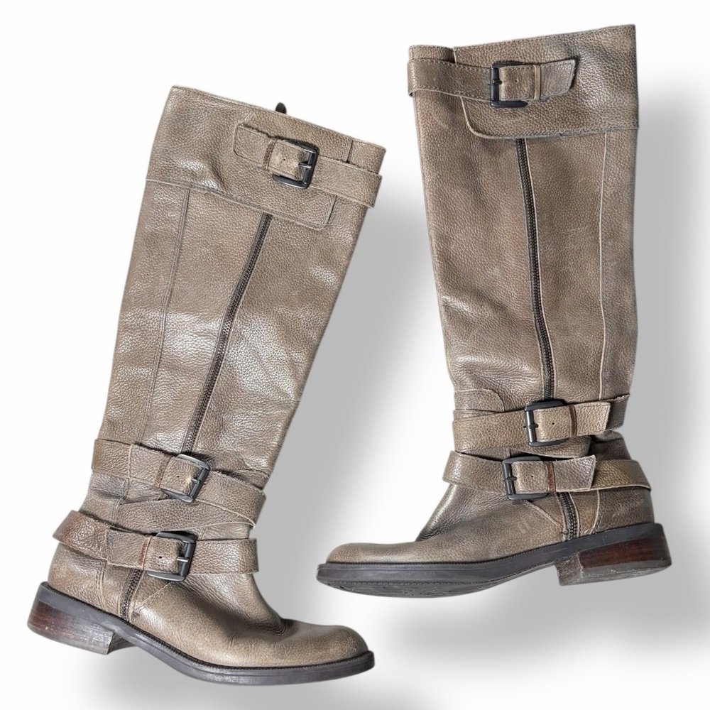 ENZO ANGIOLINI Easaylem Tall Knee High Leather Flat Low Heel Riding Boots 7.5